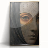 Abstract Electric Mask Portrait – Modern Electric Wall Art