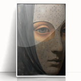 Abstract Electric Mask Portrait – Modern Electric Wall Art