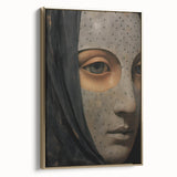 Abstract Electric Mask Portrait – Modern Electric Wall Art