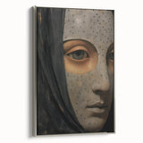 Abstract Electric Mask Portrait – Modern Electric Wall Art