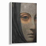 Abstract Electric Mask Portrait – Modern Electric Wall Art