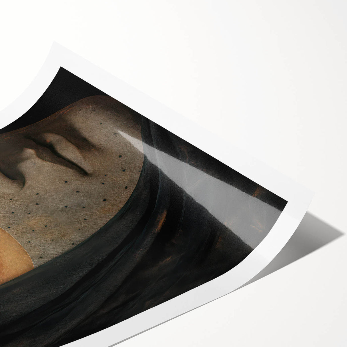 Abstract Electric Mask Portrait – Modern Electric Wall Art