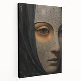 Abstract Electric Mask Portrait – Modern Electric Wall Art