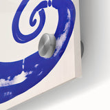 Abstract Electric Blue Swirl Canvas – Modern Electric Art Print