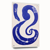Abstract Electric Blue Swirl Canvas – Modern Electric Art Print