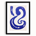 Abstract Electric Blue Swirl Canvas – Modern Electric Art Print