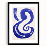 Abstract Electric Blue Swirl Canvas – Modern Electric Art Print