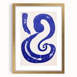 Abstract Electric Blue Swirl Canvas – Modern Electric Art Print