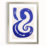Abstract Electric Blue Swirl Canvas – Modern Electric Art Print