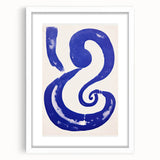 Abstract Electric Blue Swirl Canvas – Modern Electric Art Print