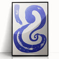 Abstract Electric Blue Swirl Canvas – Modern Electric Art Print