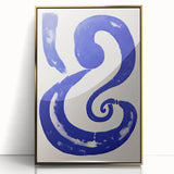 Abstract Electric Blue Swirl Canvas – Modern Electric Art Print
