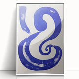 Abstract Electric Blue Swirl Canvas – Modern Electric Art Print