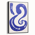 Abstract Electric Blue Swirl Canvas – Modern Electric Art Print