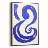 Abstract Electric Blue Swirl Canvas – Modern Electric Art Print