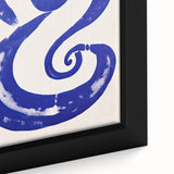 Abstract Electric Blue Swirl Canvas – Modern Electric Art Print