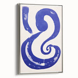 Abstract Electric Blue Swirl Canvas – Modern Electric Art Print