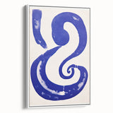 Abstract Electric Blue Swirl Canvas – Modern Electric Art Print
