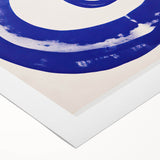 Abstract Electric Blue Swirl Canvas – Modern Electric Art Print