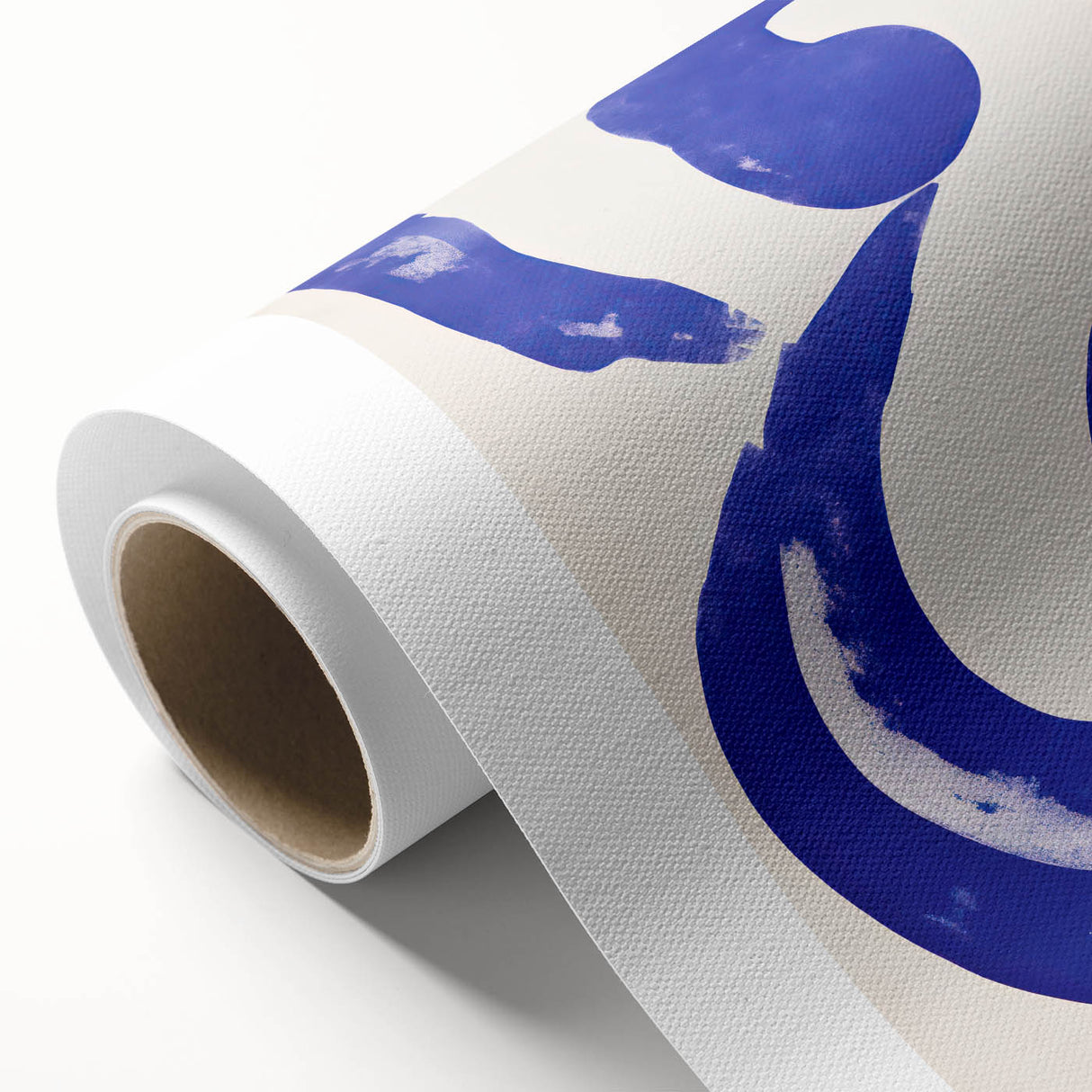 Abstract Electric Blue Swirl Canvas – Modern Electric Art Print