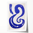 Abstract Electric Blue Swirl Canvas – Modern Electric Art Print
