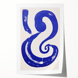 Abstract Electric Blue Swirl Canvas – Modern Electric Art Print