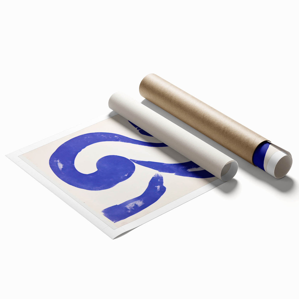 Abstract Electric Blue Swirl Canvas – Modern Electric Art Print