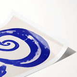 Abstract Electric Blue Swirl Canvas – Modern Electric Art Print