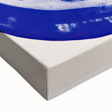 Abstract Electric Blue Swirl Canvas – Modern Electric Art Print