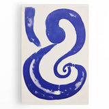 Abstract Electric Blue Swirl Canvas – Modern Electric Art Print