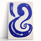 Abstract Electric Blue Swirl Canvas – Modern Electric Art Print