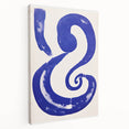 Abstract Electric Blue Swirl Canvas – Modern Electric Art Print