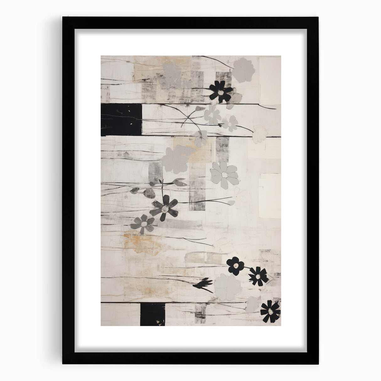 Modern Electric Floral Abstract Canvas – Electric Art Print