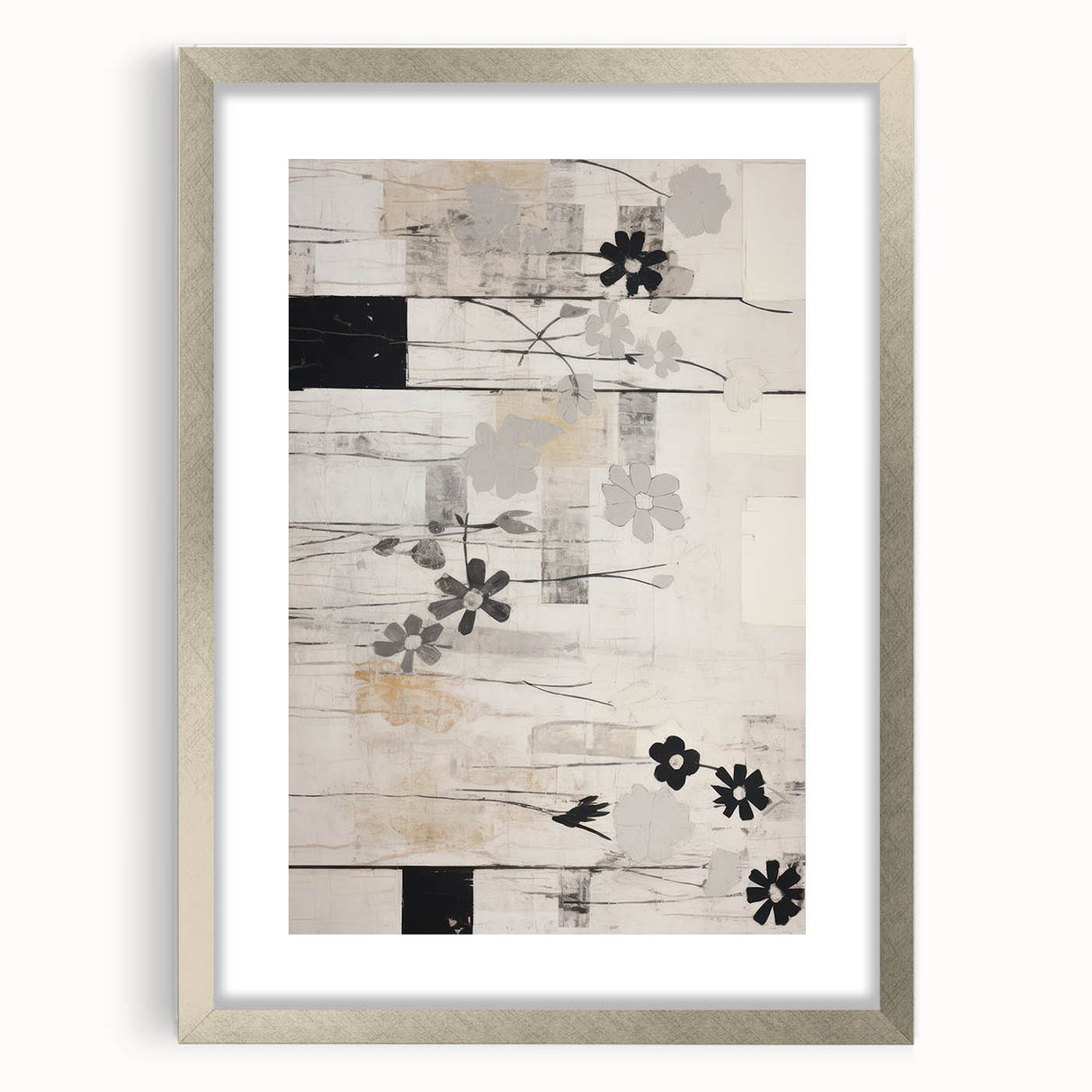 Modern Electric Floral Abstract Canvas – Electric Art Print