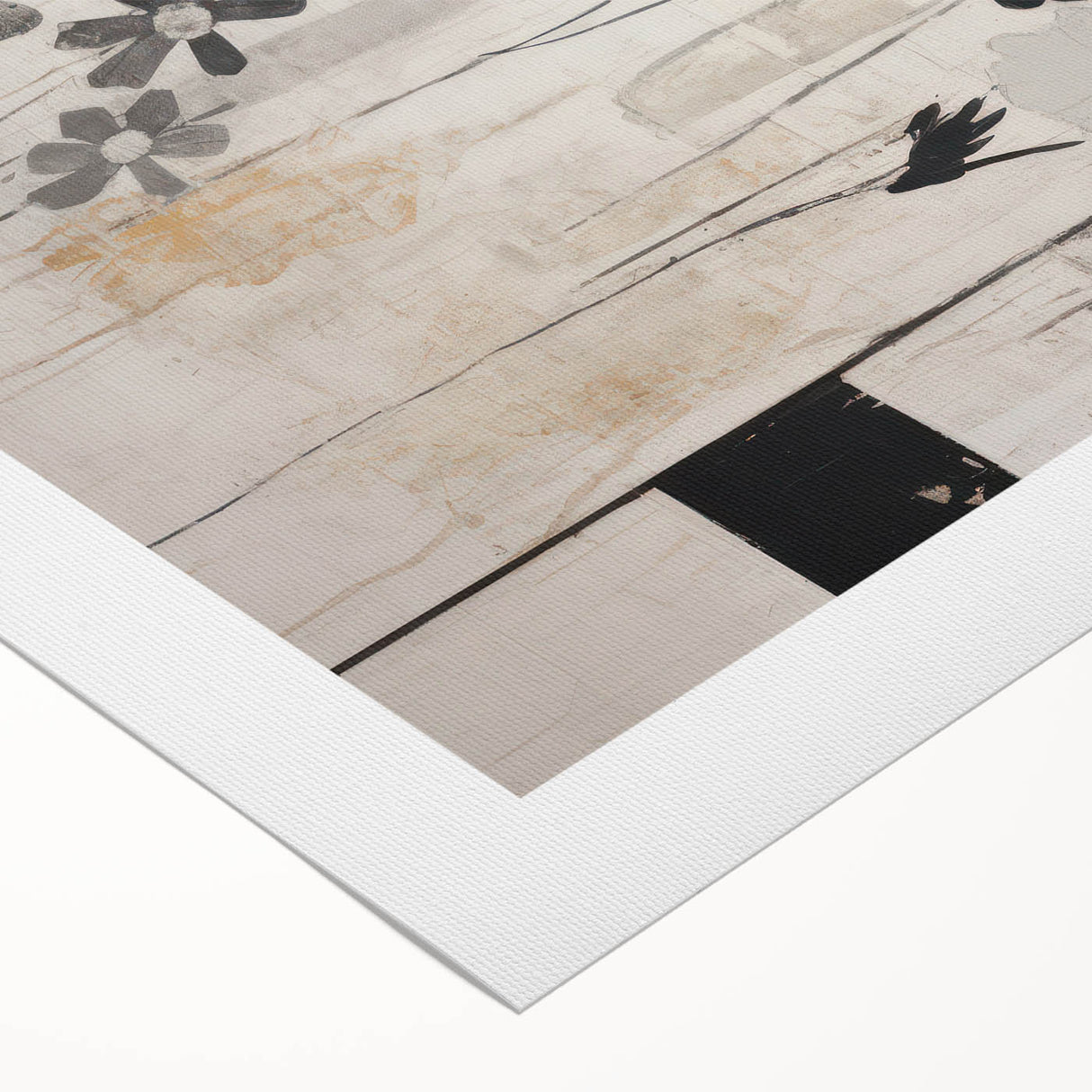Modern Electric Floral Abstract Canvas – Electric Art Print