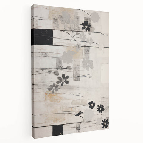 Modern Electric Floral Abstract Canvas – Electric Art Print