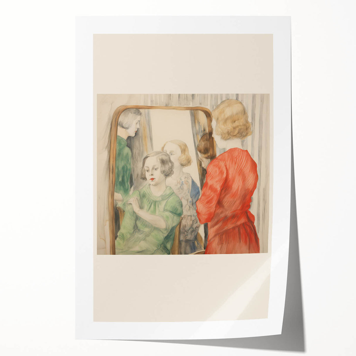 Electric Reflection Portrait Canvas – Modern Electric Art Print