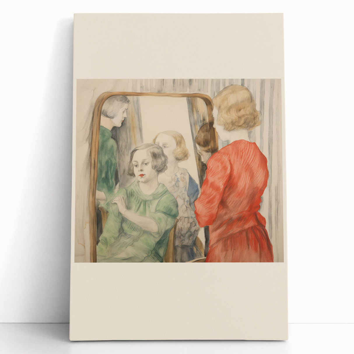 Electric Reflection Portrait Canvas – Modern Electric Art Print
