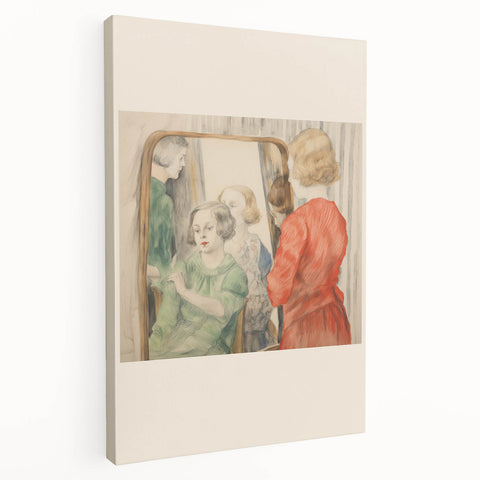 Electric Reflection Portrait Canvas – Modern Electric Art Print