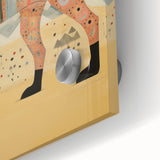 Abstract Electric Cat Canvas – Vibrant Modern Electric Art Print