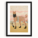 Abstract Electric Cat Canvas – Vibrant Modern Electric Art Print