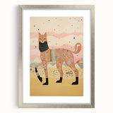 Abstract Electric Cat Canvas – Vibrant Modern Electric Art Print