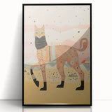 Abstract Electric Cat Canvas – Vibrant Modern Electric Art Print