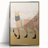 Abstract Electric Cat Canvas – Vibrant Modern Electric Art Print