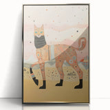 Abstract Electric Cat Canvas – Vibrant Modern Electric Art Print