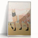 Abstract Electric Cat Canvas – Vibrant Modern Electric Art Print