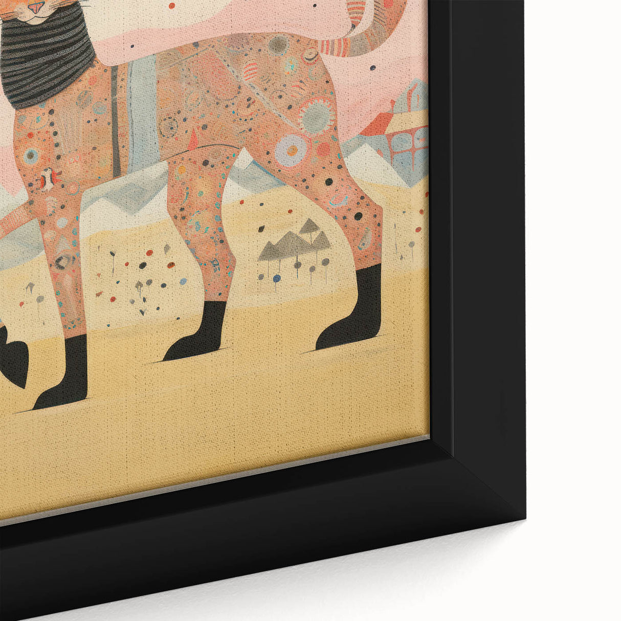 Abstract Electric Cat Canvas – Vibrant Modern Electric Art Print