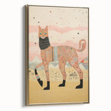 Abstract Electric Cat Canvas – Vibrant Modern Electric Art Print