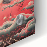 Electric Crane Artwork – Vibrant Modern Electric Bird Canvas Decor