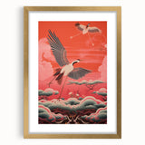 Electric Crane Artwork – Vibrant Modern Electric Bird Canvas Decor